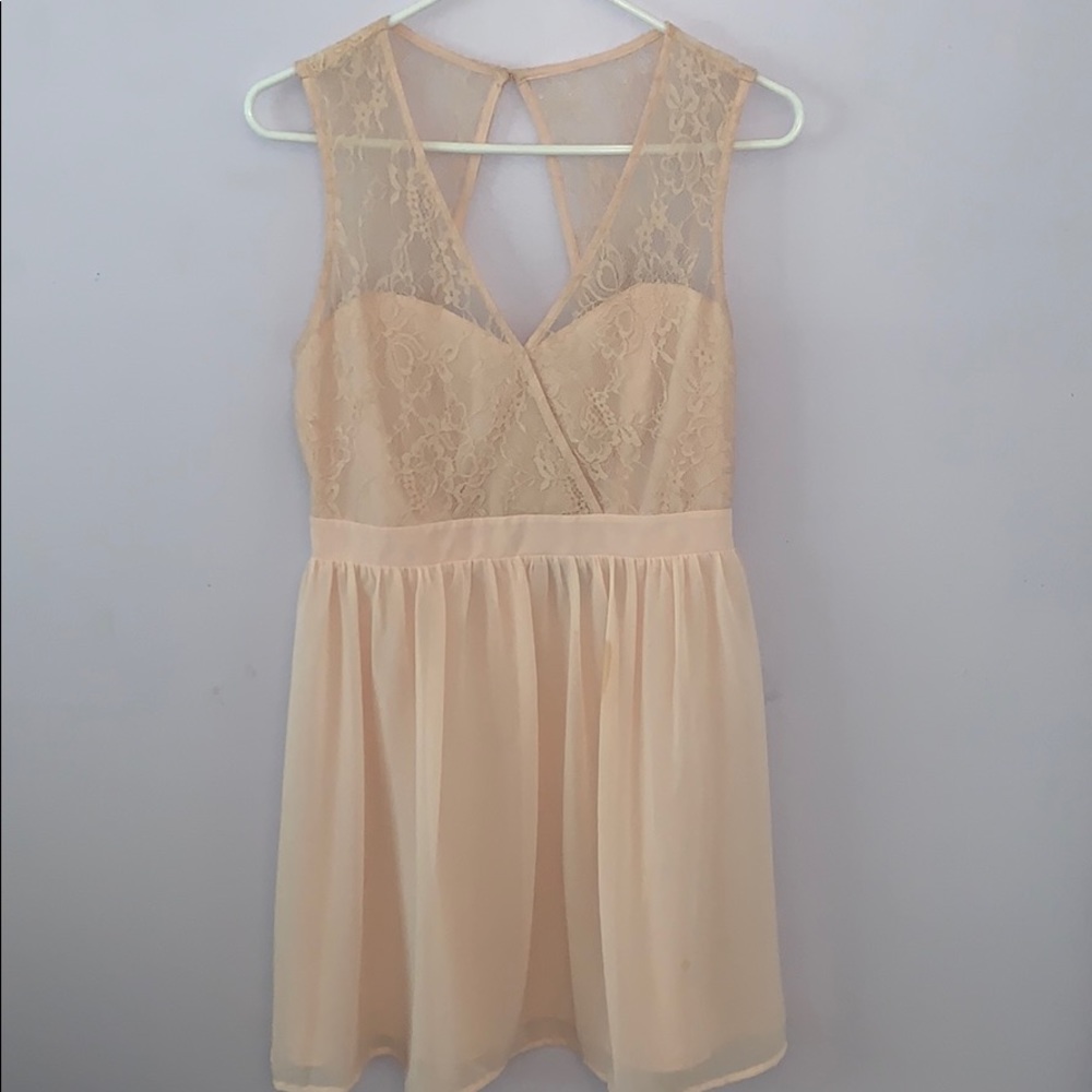 Baby pink laced top Forever 21 dress